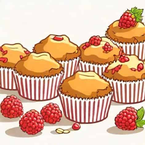 Raspberry White Choc Muffins