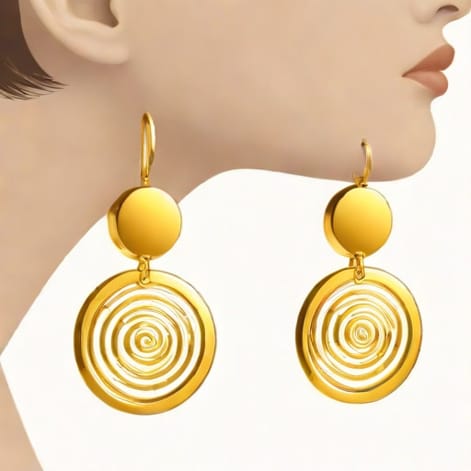 Real Gold Dangle Earrings