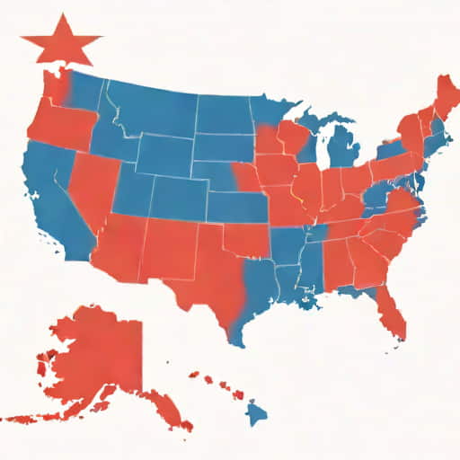 Red And Blue States Map