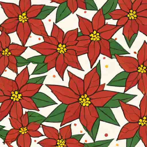 Red Glitter Poinsettia