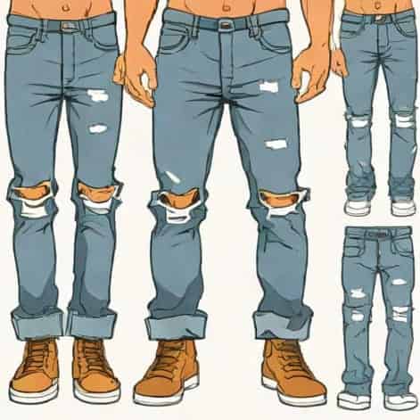 Ripped Baggy Jeans Men