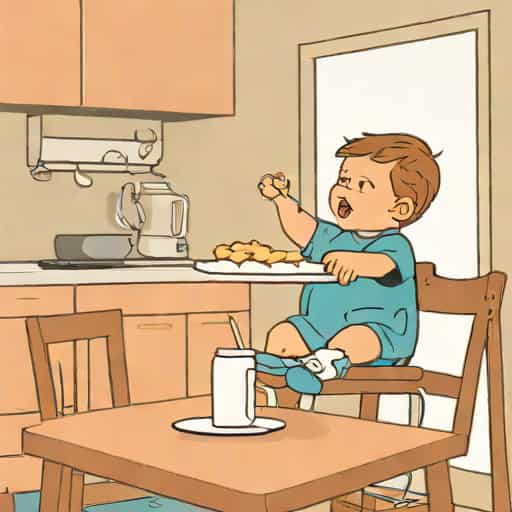 Toddler Throwing Food Off Highchair