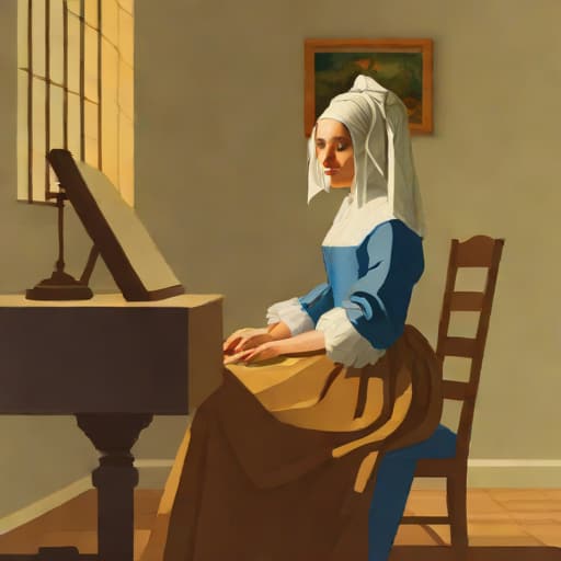 Vermeer Woman Seated At A Virginal