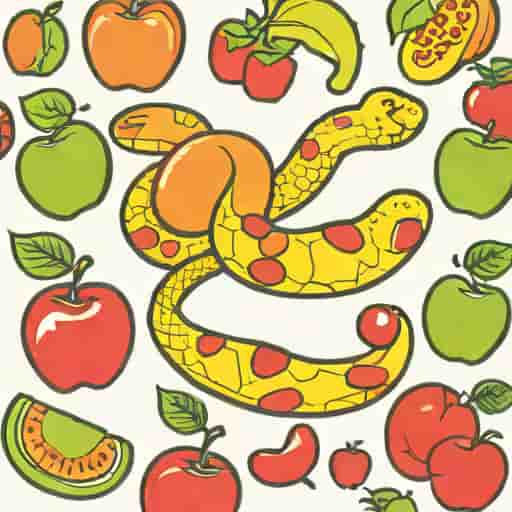 Video Game Slither Around Eating Apples