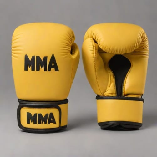 Yellow Mma Sparring Gloves