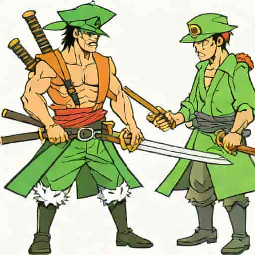 Zoro Gets Trained By Mihawk