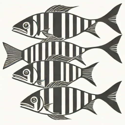 Black And White Striped Fish