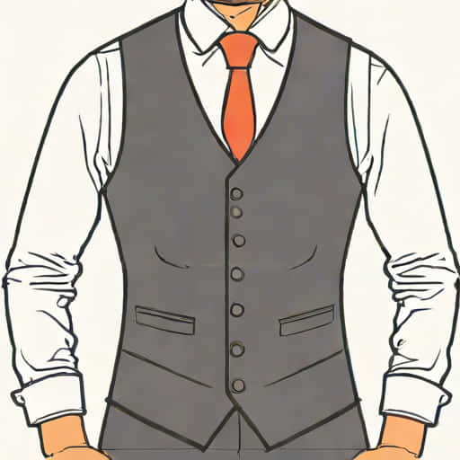 Black Linen Waistcoat