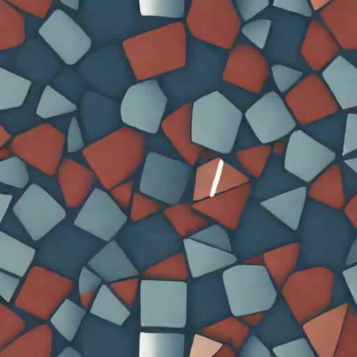 Blue Rutile Over Deep Firebrick