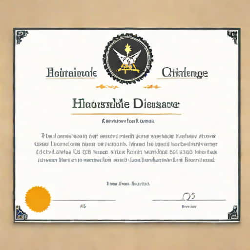 Certificate Of Honorable Discharge