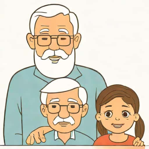 Grandpa And Granddaughter