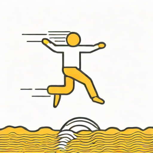Jump Or Dive Quickly And Energetically