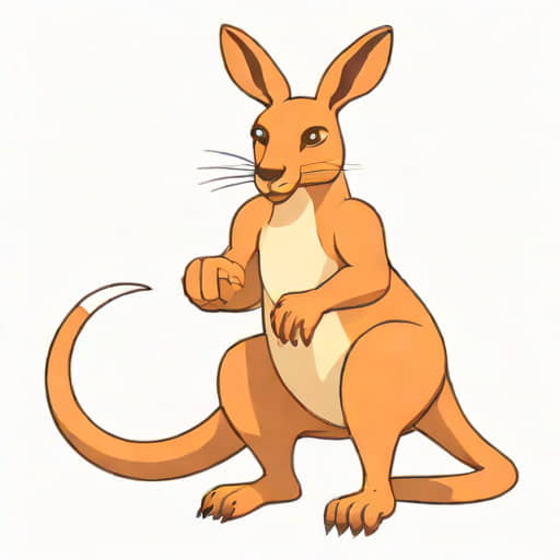 Kangaroo Flexing Muscles