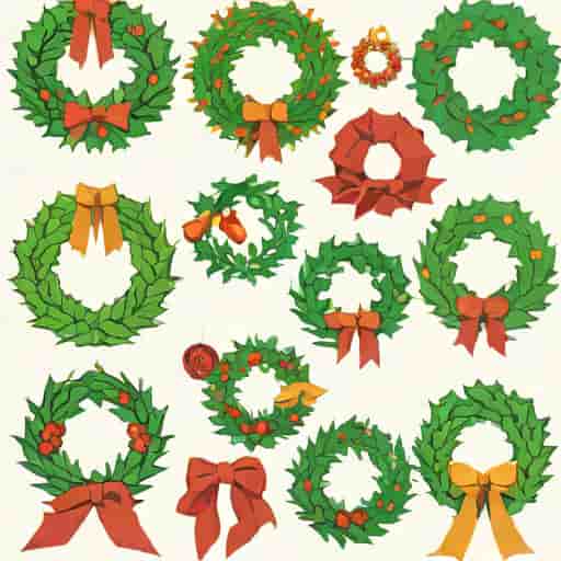 Kitchen Cabinet Christmas Wreaths