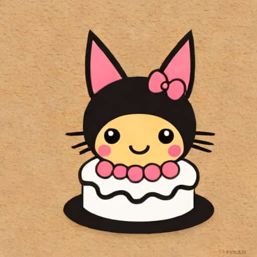 Kuromi Cake Topper Printable