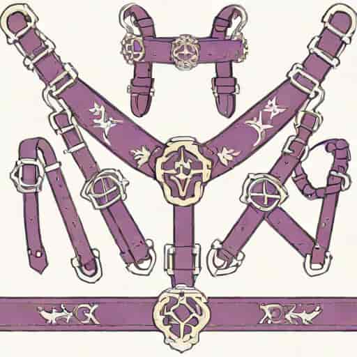 Purple Headstall And Breastcollar Set