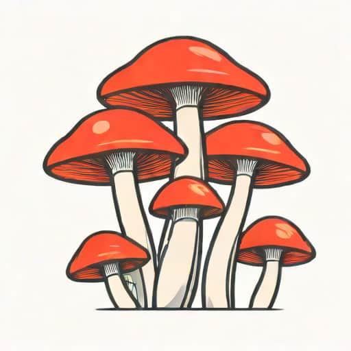 Red Cap Hallucinogenic Mushrooms