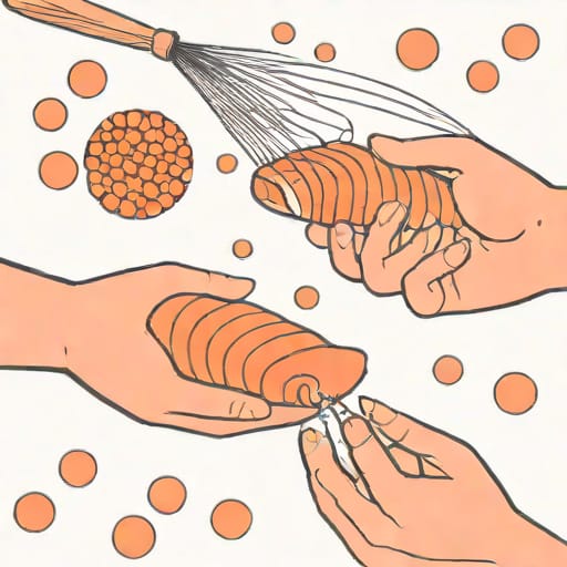 Removing Salmon Eggs From Skein