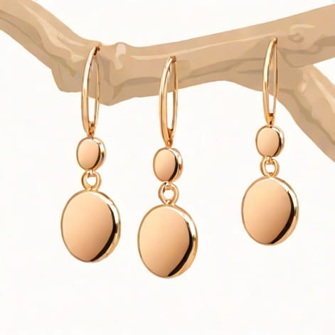 Rose Gold Dangle Earrings