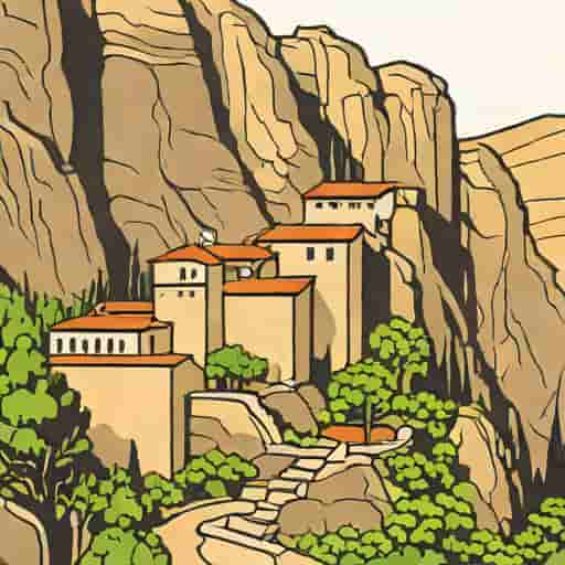 Roussanou Monastery Meteora Thessaly Greece