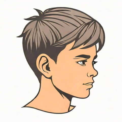 V Cutting Hairstyle Boy