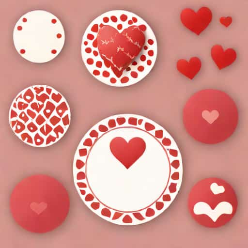 Valentine Melamine Plates