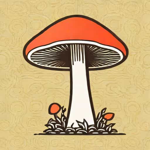 Vintage Mushroom Crewel