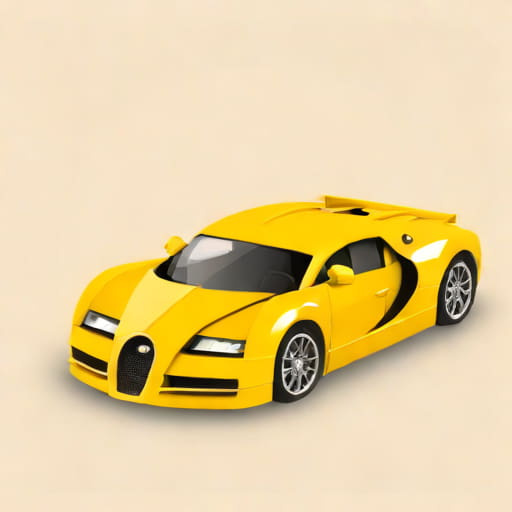 Yellow Bugatti Lego