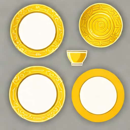 Yellow Majolica Plates